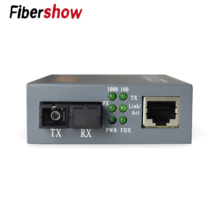 Gigabit Fiber Optical Media Converter HTB-GS-03 Single Fiber SC Port External Power Supply 1000Mbps Optical Fiber Transceiver