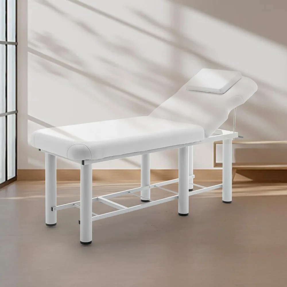 Professional Massage Bed 73 Inch, Treatment Table Salon Bed with Removable Headrest, Stationary Physical Therapy Table Spa Facia