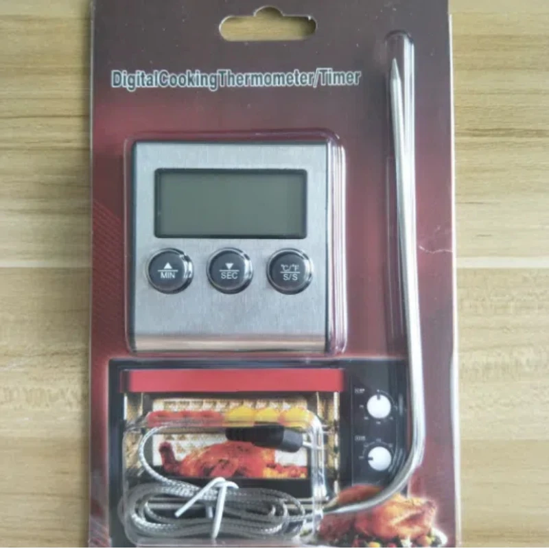 Kitchen Digital Cooking Thermometer Meat Food Temperature for Oven BBQ Grill Timer Function with Probe Heat Meter for Cooking