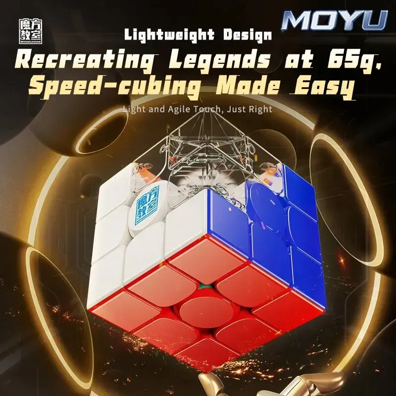 MoYu RS3M V5 3X3 Magnétique Magique Vitesse Cube Professionnel Fidget Jouets RS3 M 2023 V5 Cubo Magico Puzzle