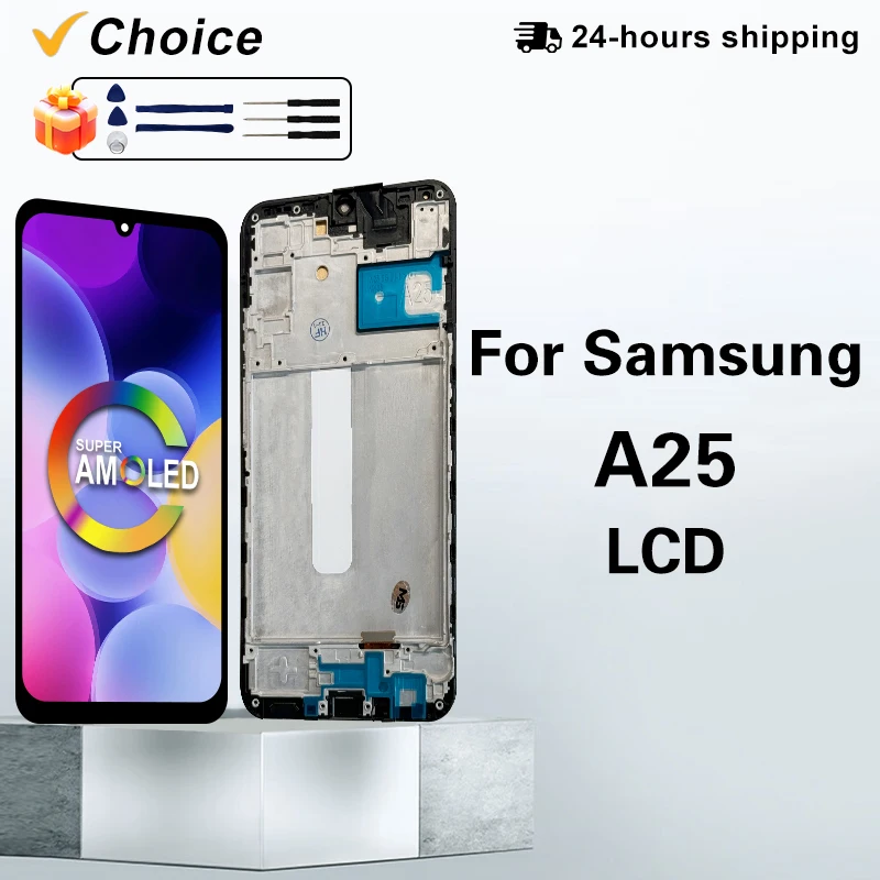 NEUE OLED Für Samsung Galaxy A25 Display A256 SM-A256E SM-A256E/DS LCD Touch Screen Digitizer Ersatz Für Samsung A25 LCD