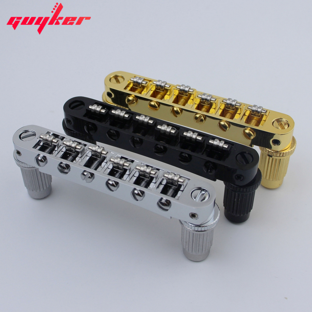 Guyker Tune-O-Matic Roller Saddle puente de guitarra para LP SG guitarras de 6 cuerdas guitarra eléctrica