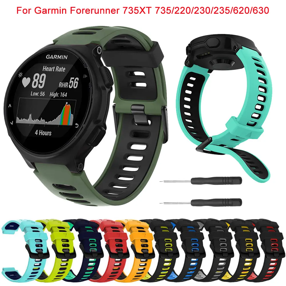 Dây Đeo Đồng Hồ Cho Garmin Tiền Thân 735XT Silicone Đồng Hồ Thông Minh Smartwatch Ban Nhạc Cho Tiền Thân 735 220 230 235 620 630 Vòng Tay Dây Đeo