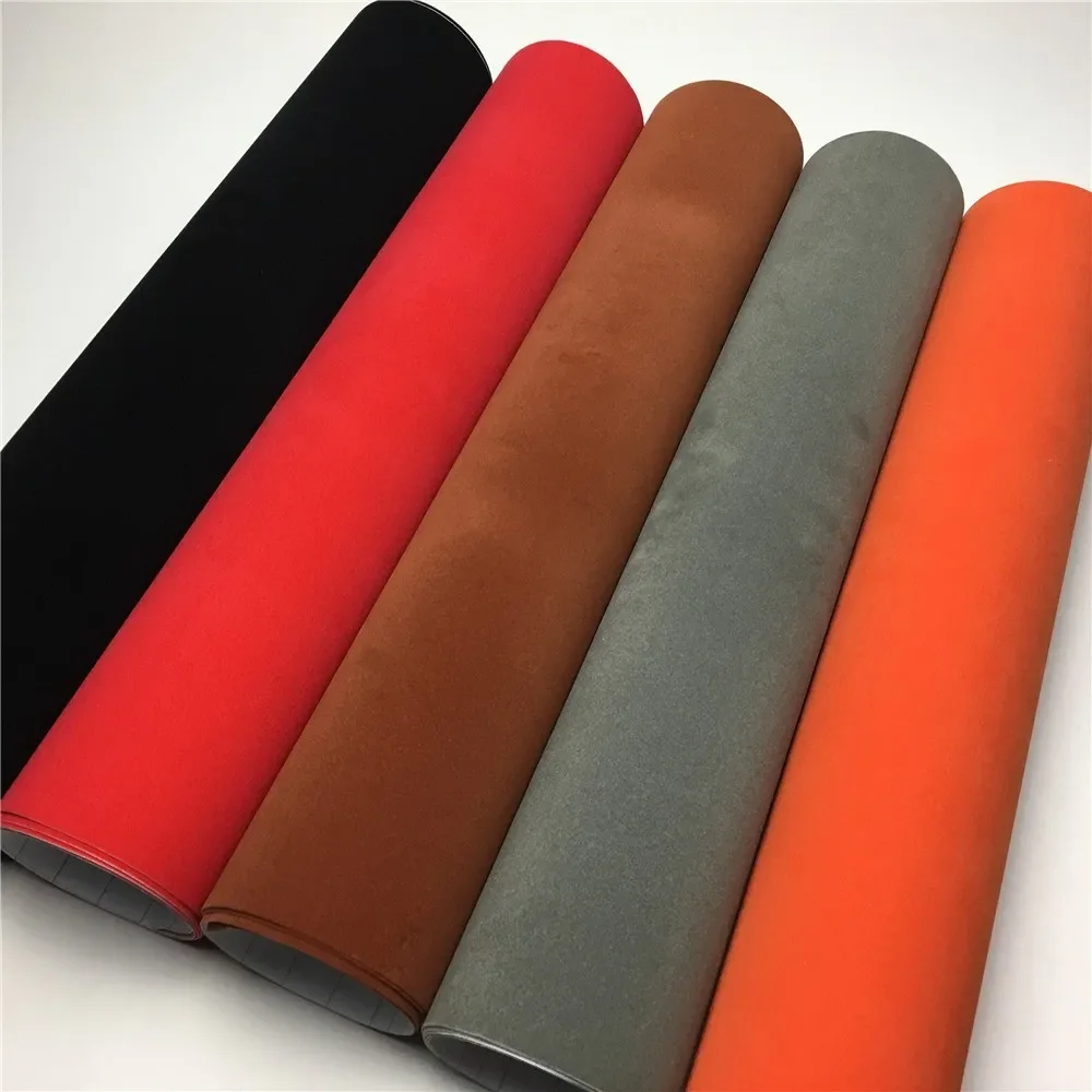 Da Lộn Bọc Vinyl Nhung Bọc Vinyl Phim Xe Gói Tấm Dán Không Bóng Khí Cho Xe Hơi Đeo Xe Decal Tay Cầm Máy Tính da