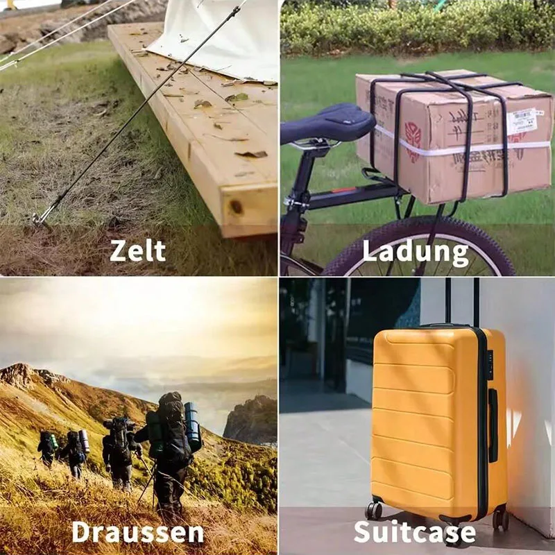 5 tipos de cordas elásticas estiramento caiaque amarrando cordas telhado bagagem fixação cordas acampamento e caminhadas acessórios