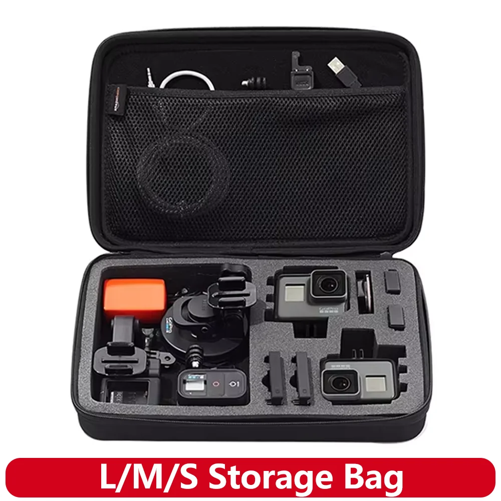 Bolsa de almacenamiento L/M/S, Estuche de transporte para GoPro Hero 13 12 11 10 9 8 7 SJCAM SJ4000 AKASO Insta360 DJI Osmo, accesorios para Cámara de Acción