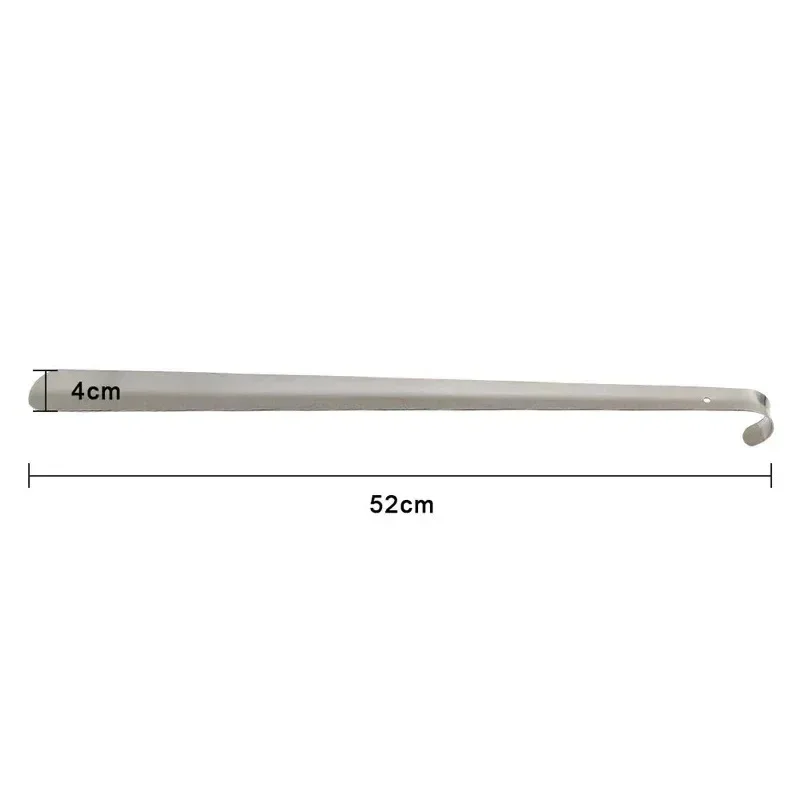 52 centimetri Extra Lungo Calzascarpe In Acciaio Inox Argento Metallo Scarpe di Rimozione Calzascarpe Sollevatore Aiuto Antiscivolo Scarpa Tirare Strumento Calzascarpe