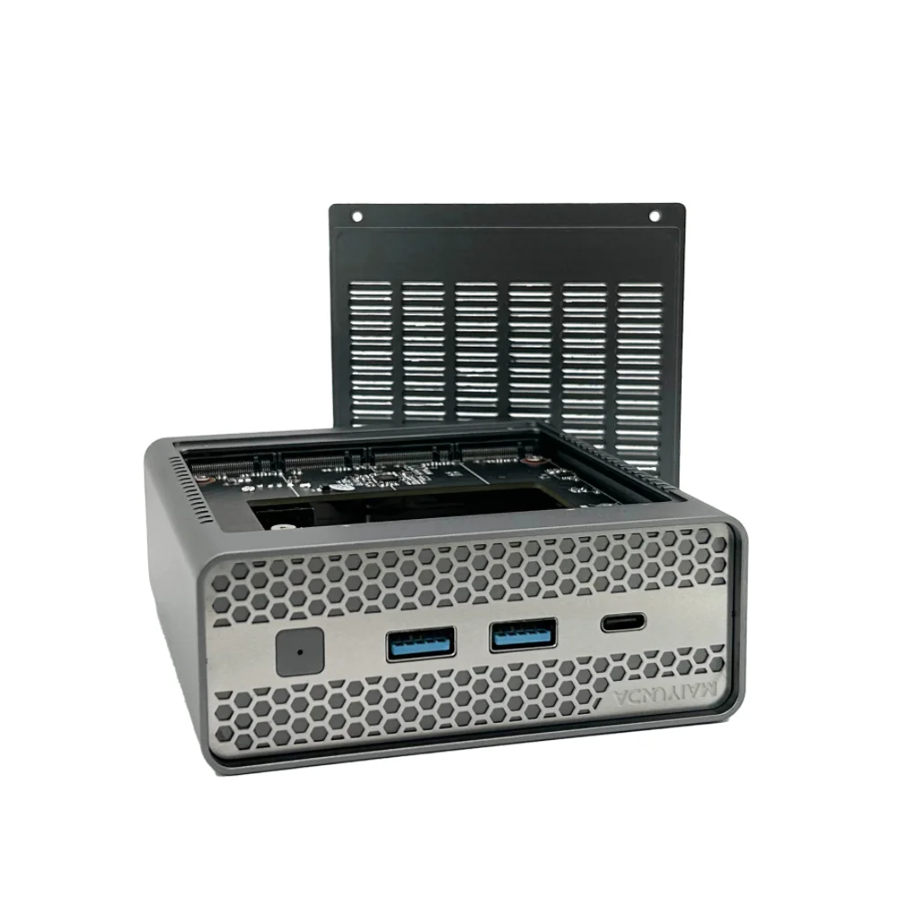 New M1S 4 bay Mini NAS Storage Server M.2 NVme PCIE 3.0X1 Box Host Soft Router Home Industrial Computer N100 N150 Mini PC