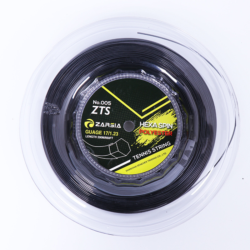 ZARSIA Hexagon Tennissnaren Duurzame Hex Polyester Racket String 1,23 MM 200 M 1 Reel