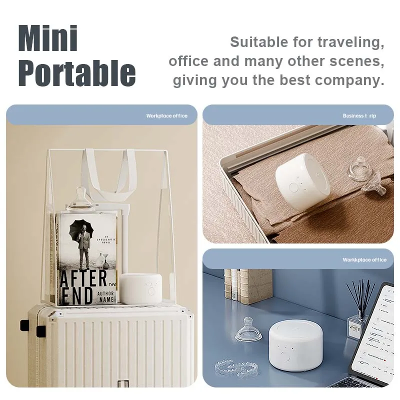 Xiaomi MIJIA-caja de limpieza de tirantes eléctricos, retenedor Invisible multifunción, máquina de limpieza de dentaduras postizas, limpiador de joyería de ortodoncia