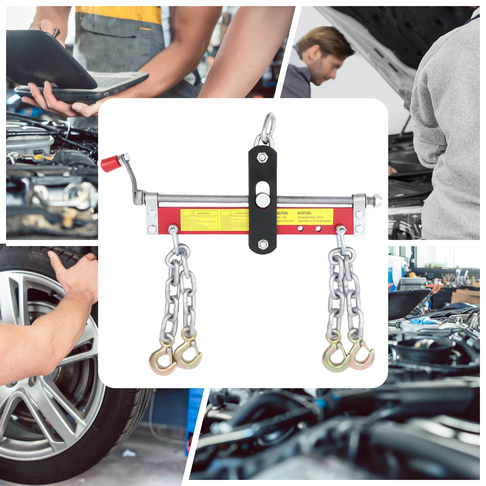 900kg 2000LB Engine Lifting Hoist Leveller Chain Load Garage Loading Balancer