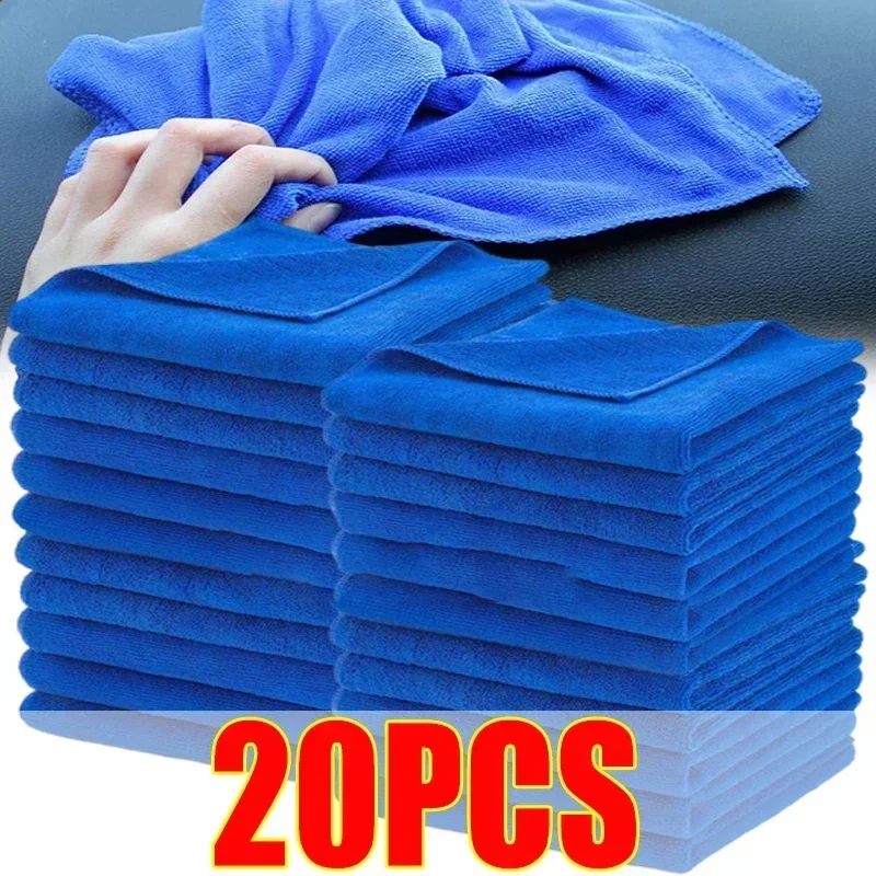Microfiber Cleaning Towels (1-20PCS) For Car Wash, Drying & Auto Detailing, Multi-Purpose Waffle Weave Cloths for Home & Garage