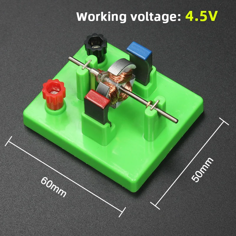 DIY DC ไฟฟ้ามอเตอร์รุ่นการทดลองฟิสิกส์ช่วย 4.5V เปิดโครงสร้างมอเตอร์รุ่นฟิสิกส์วิทยาศาสตร์การศึกษา