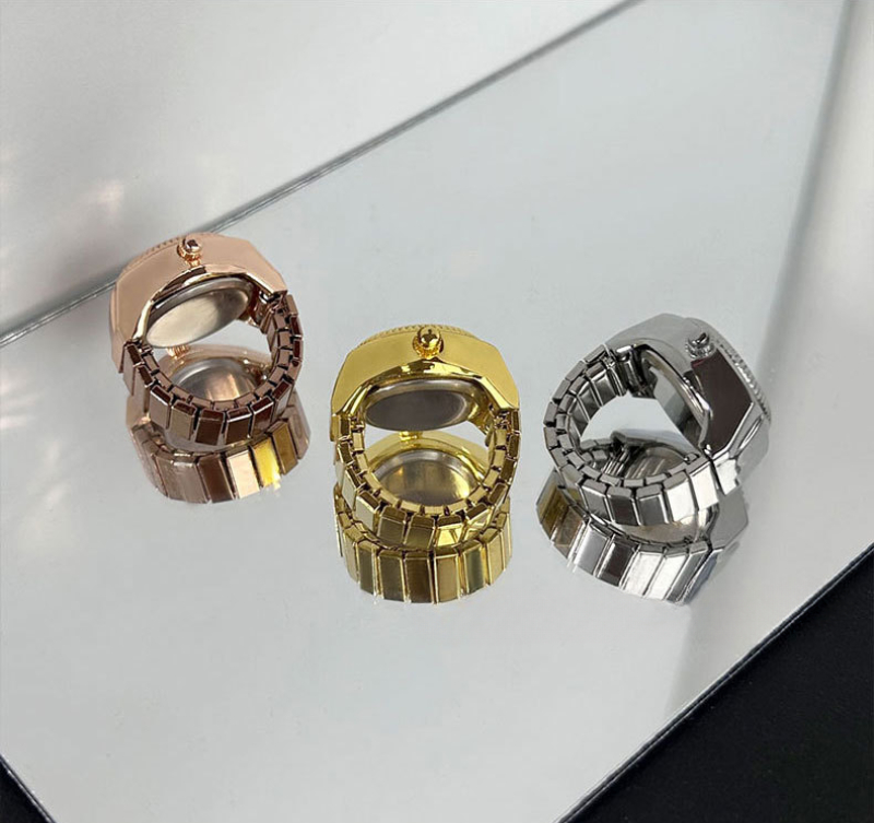 Новые электронные часы могут увидеть время. Креативные часы с кольцом на палец. Простые часы с кольцом для пар для мужчин и женщин.