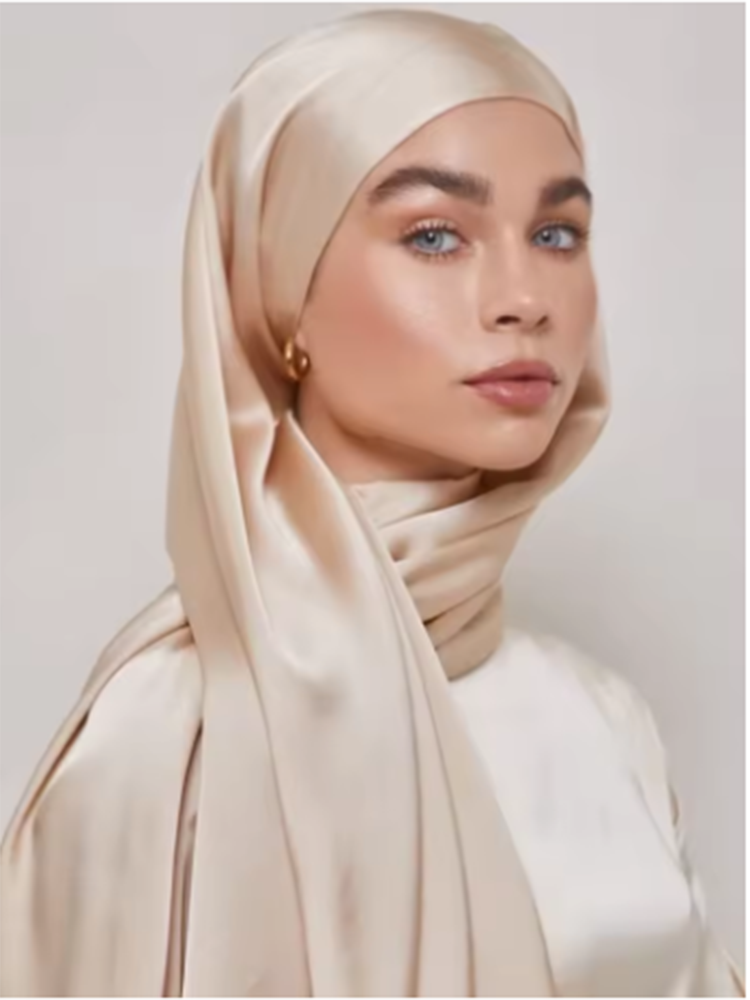 Seide Satin Hijab Schal Muslimische Frauen Schleier Headwraps Schals Islam Medien Seide Kopftücher Muslimische Mode Islam Kleidung Ramadan