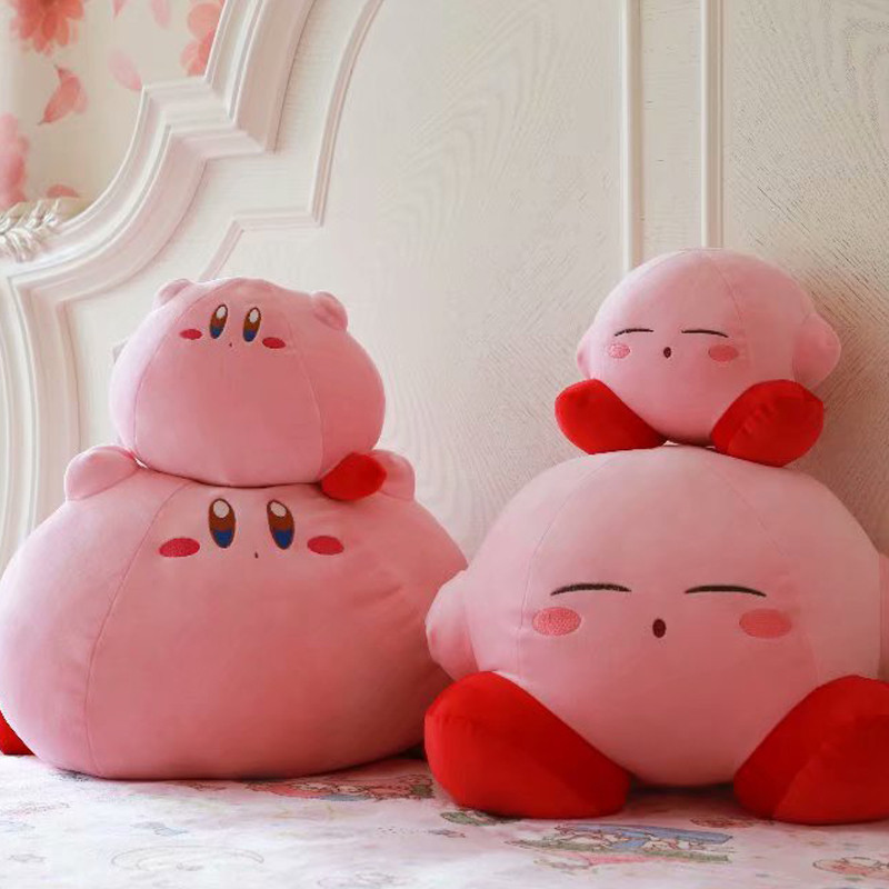 Neue Kirby Kissen Cartoon Nette Plüsch Puppe Stofftier Peripherie kinder Geburtstag Geschenk Hause Stofftier Plüsch Spielzeug