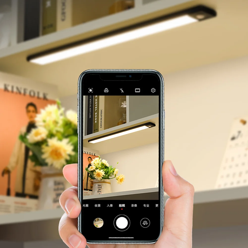 LED Bar Light Motion Sensor USB ชาร์จไฟ LED Night Light สําหรับห้องครัวตู้เสื้อผ้าตู้แสง 30 ซม./40 ซม./50 ซม.ตู้ LIGHT