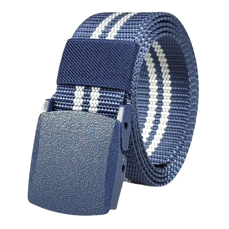 Cinturón para hombre, cinturón de lona informal para exteriores, cinturón táctico de nailon de entrenamiento libre no metálico con pantalones vaqueros, cinturones deportivos para hombres y mujeres