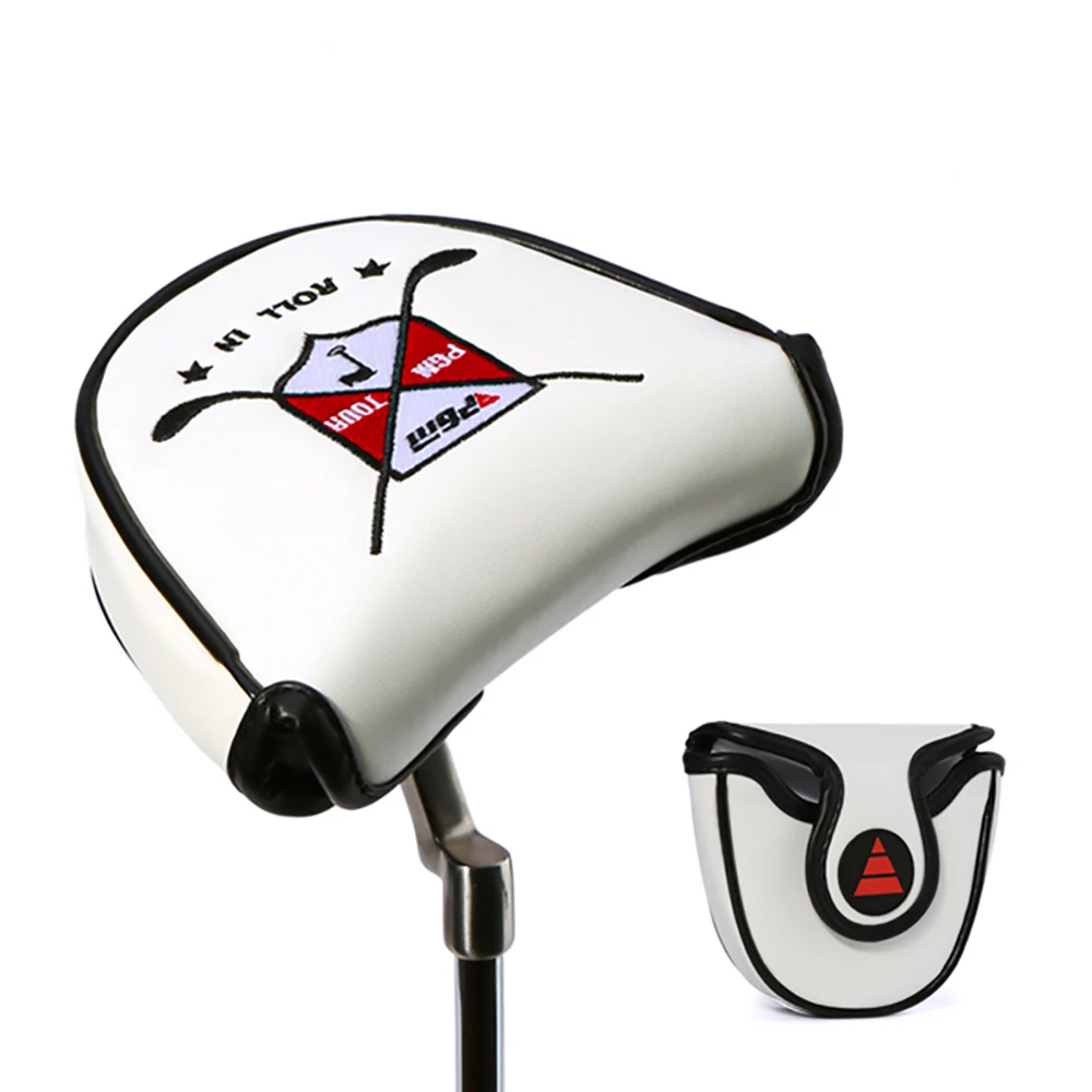 Cubierta de cabeza de palo de Golf PGM, cubierta protectora de Putter antiarañazos con succión magnética semicírculo GT026