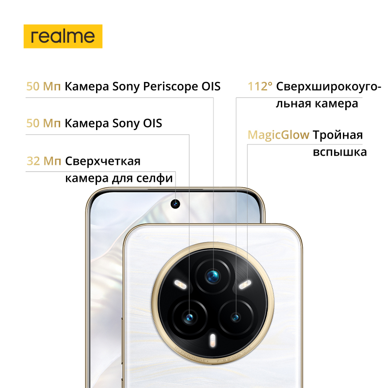 [Быстрая доставка] смартфон realme 14 Pro Plus Snapdragon® 7s Gen 3 5G Процессор 3X Перископ-камера 50 Мп Sony IMX882 6000 мАч батарея 80 Вт SUPERVOOC 6,83 дюйма 120 Гц 1.5K изогнутый дисплей NFC IP69