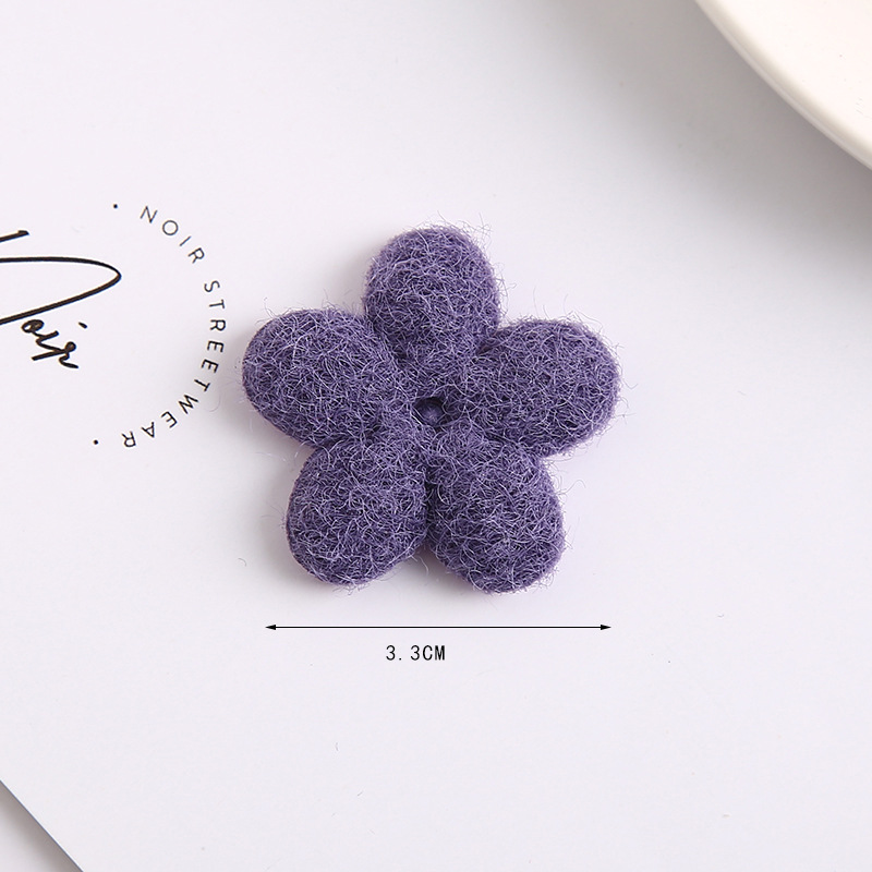 30 ชิ้น 3.5-2 เซนติเมตร Mini Plush ประดิษฐ์ดอกไม้หัวกระดาษงานแต่งงาน DIY พวงหรีด Headdress รองเท้ากระเป๋าอุปกรณ์ตกแต่งคริสต์มาส