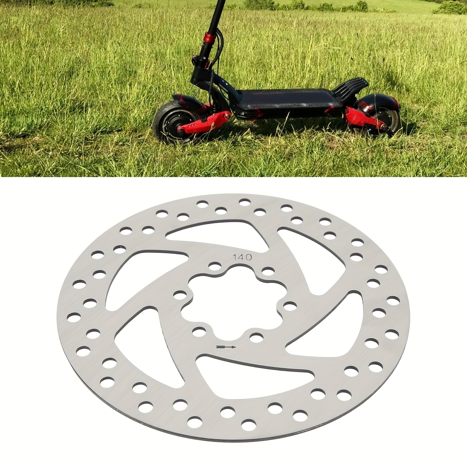 1 disco de freio + 6 parafusos, disco de freio a disco de aço inoxidável de 140 mm compatível com Ninebot F20 F30 F40 KUGOO M4 Speedway 4 10X