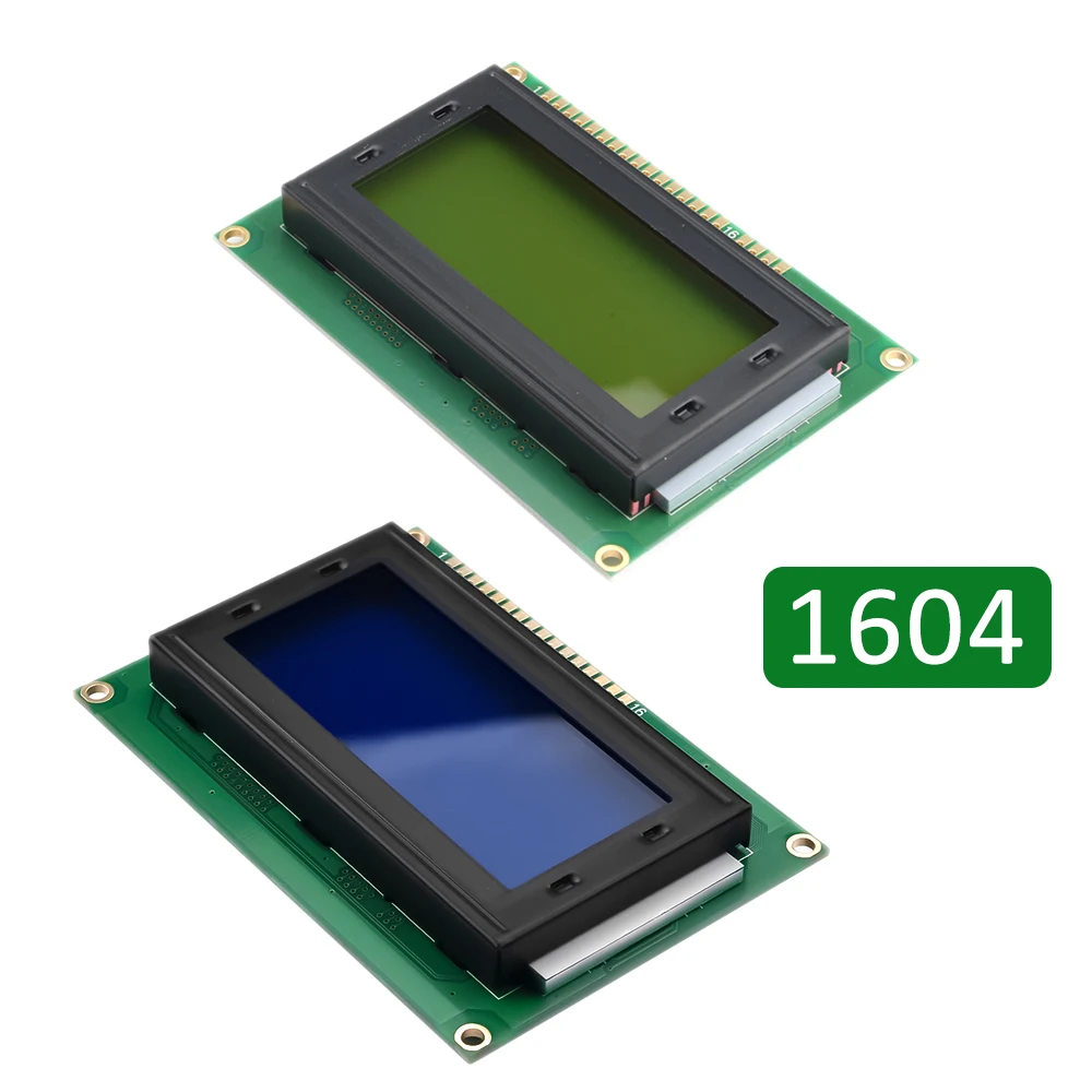 Módulo de pantalla Digital LCD1604 1604 16*4 16x4 caracteres LCD amarillo/azul con placa de luz negra para Arduino DC 5V
