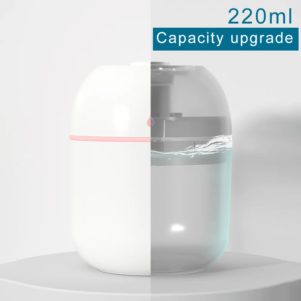 Mini tragbare Wasser tropfen Luftbe feuchter USB Desktop Indoor Haushalt stumm Luft Zerstäubung Luftbe feuchter Umgebungs licht Luftbe feuchter