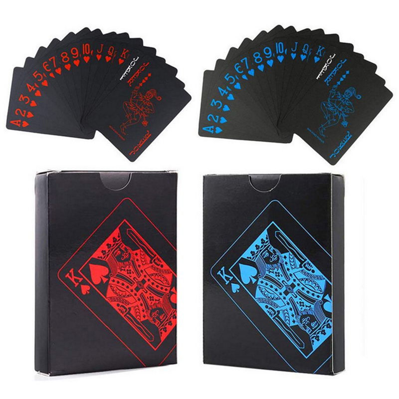 Black blue Playing Card Poker Game Deck red yellow Poker Suit Plastic Magic Waterproof Deck Of Card Magic Water Gift Collection