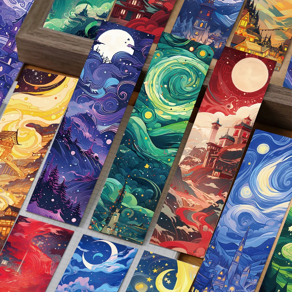 30 Uds. Marcapáginas de la serie de sueños fantásticos, marca de libro de lectura, marcador de página de libro de paisaje Vintage, suministros de papelería, regalo para niños