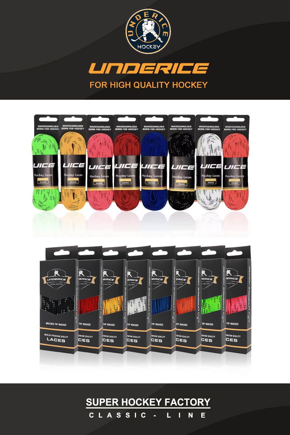 Eishockey-Skate-Schnürsenkel, 84 96 108 120 Zoll, zweilagiges Geflecht, verstärktes, gewachstes Spitzen-Design, Hockey-Skate-Schuh-Schnürsenkel, Hockey-Zubehör