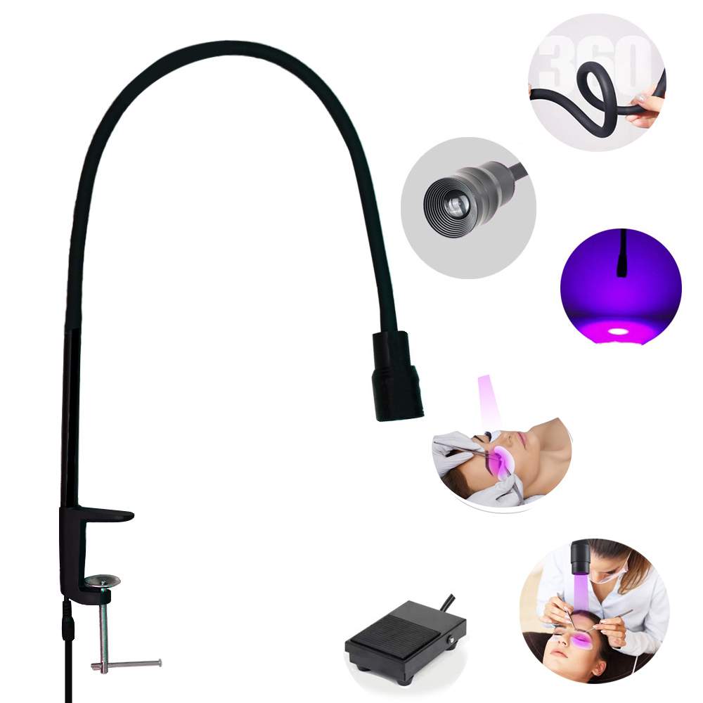 착륙 UV-LED 접착제 경화 램프 미용 네일 미 섬모 가짜 속눈썹 접목 발 바닥 램프 LED 빛 조명 접착제 속도 건조