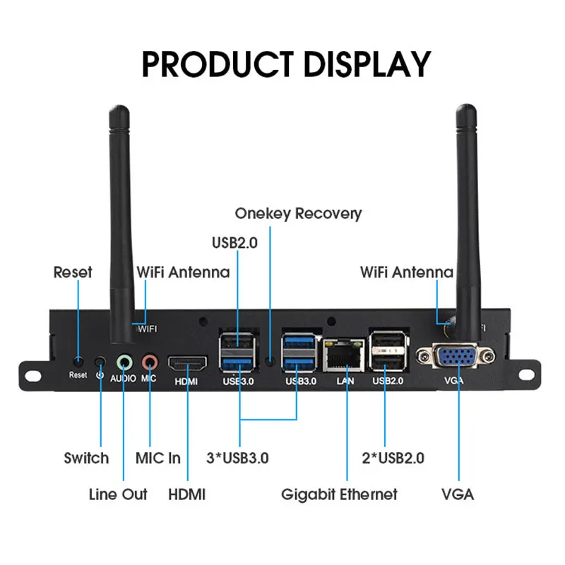 OPS 11 Mini PC Intel Core i7 2670QM DDR3 128GB/256GB Windows 10 Pro Gaming Computer, 4K 60Hz HDMI VGA Win 10 Minipc Gamer Linux