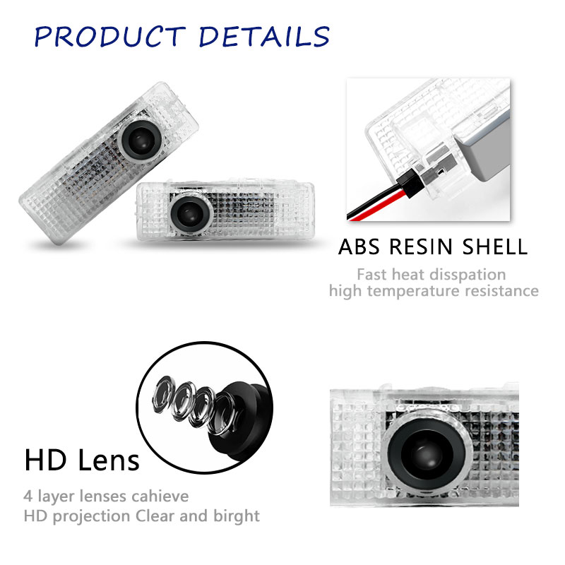 Lámparas LED para proyector de logotipo de puerta de coche, luz de bienvenida para BMW E90, E91, E92, E93, E60, E61, F10, F07, E63, E64, F12, F13, F30, E87, F20, accesorios