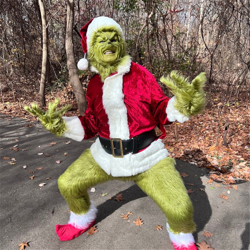 4 Teile/satz Weihnachten Outfit Tops Hosen Hut Handschuhe Schuhe Abdeckung Monster Cosplay Kostüm Familie Passenden Outfit für Fotoshooting 2024