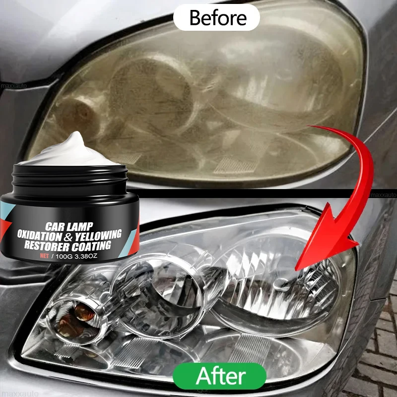 Car Headlight Restoration Polishing Headlamp Scratch Remover Repair Cleaning Paste Remove Oxidation Headlight Polish Liquid