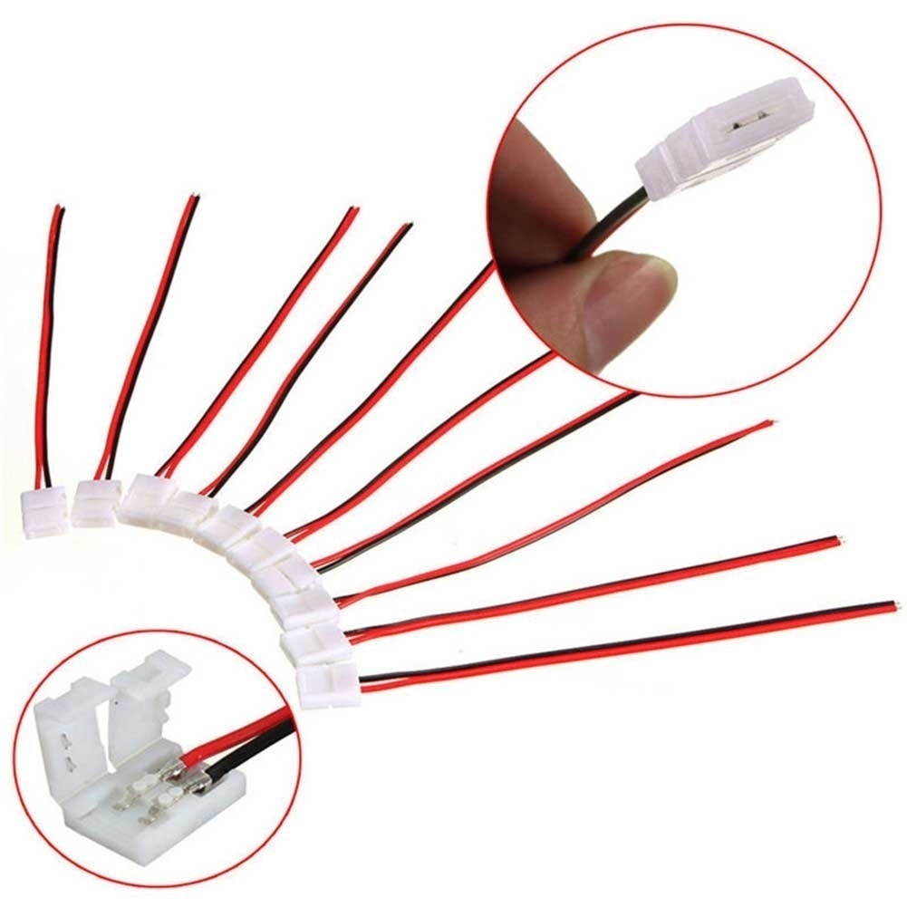 10 Stücke Kabel 2 Pin LED Streifen Stecker 3528/5050 Einfarbig Adapter Nützlich