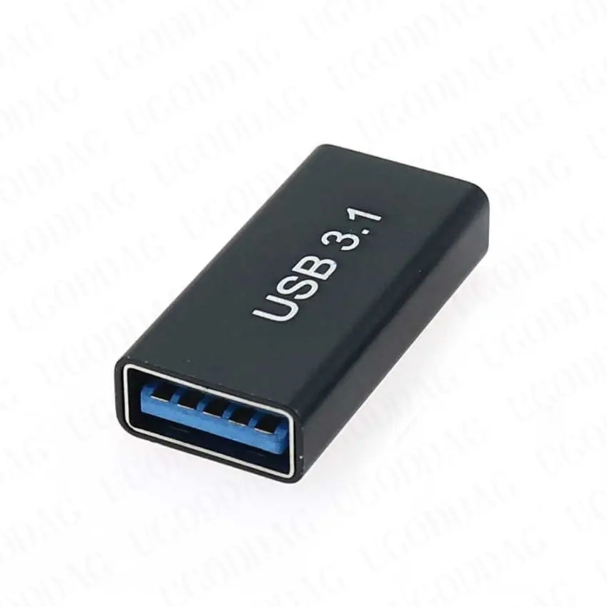 1/2 Uds USB 3,0 acoplador hembra a USB tipo C adaptador hembra Super velocidad USB3.0 tipo C extensor convertidor de conexión