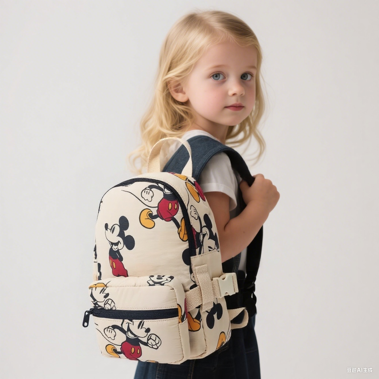 Nueva mochila de Mickey Mouse con estampado de dibujos animados de Disney, mochila escolar ligera para niños, bolso pequeño, 2 uds.
