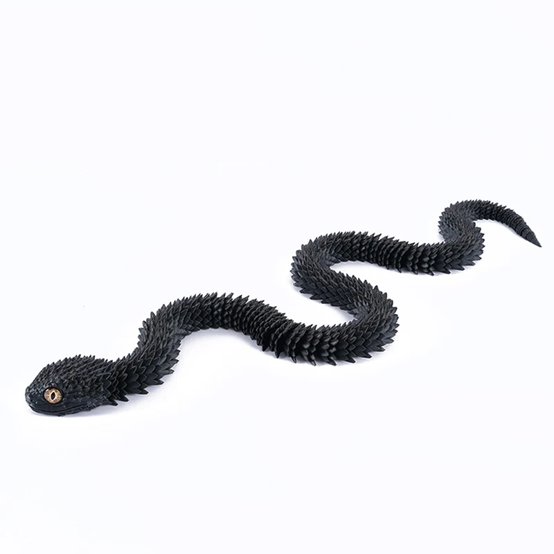3D พิมพ์งู Rotatable Articulated Snake Joint Mobility สัตว์จําลองสํานักงานเครื่องประดับตกแต่งบ้านเด็กของขวัญ