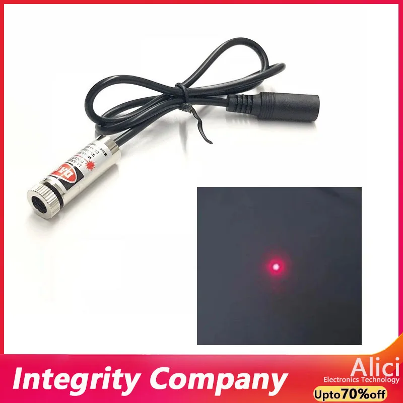 Lámpara de posicionamiento láser ajustable en forma de cruz con forma de punto rojo de 12mm 650nm 5mW enchufe CC 3V 5V 9V 12V