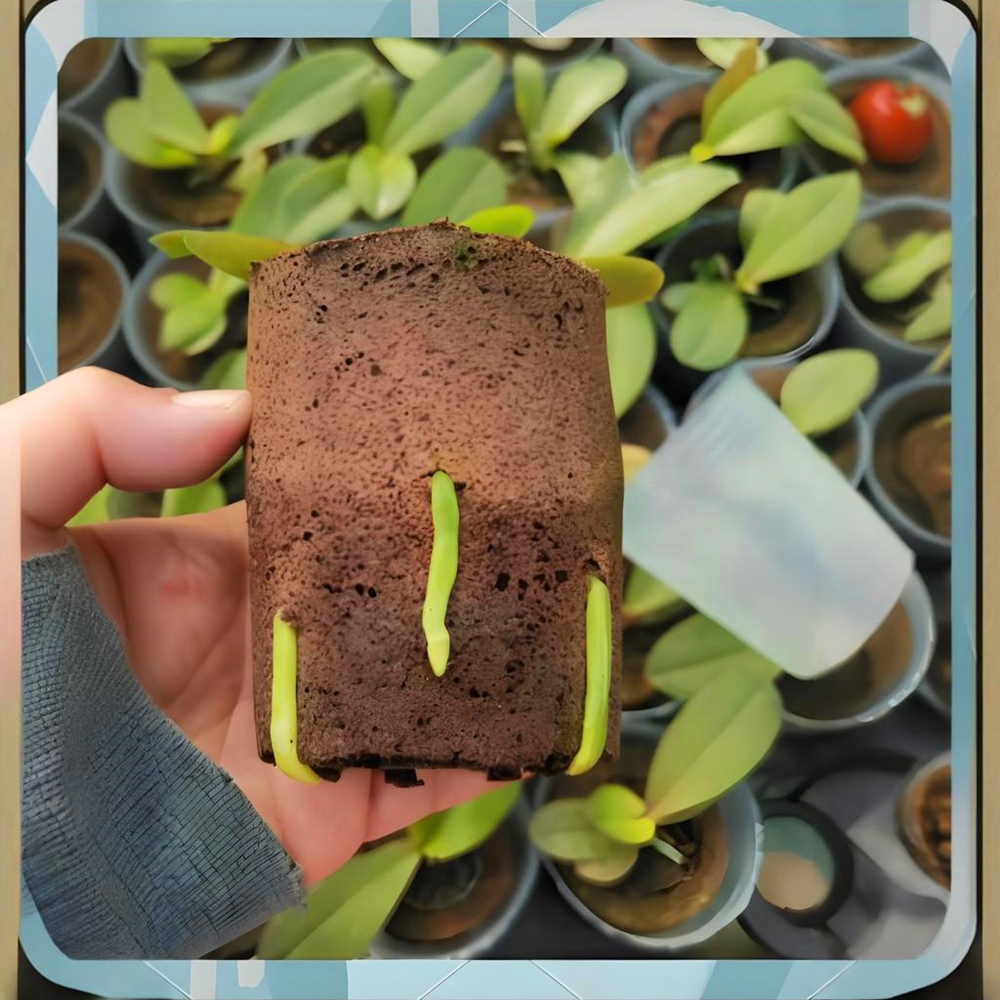 12 Colors desert rose Bracket Cultivation Blocks Double petaled Adenium obesum Flowers Soilless Nature Plants Seedling Rack 2Pcs