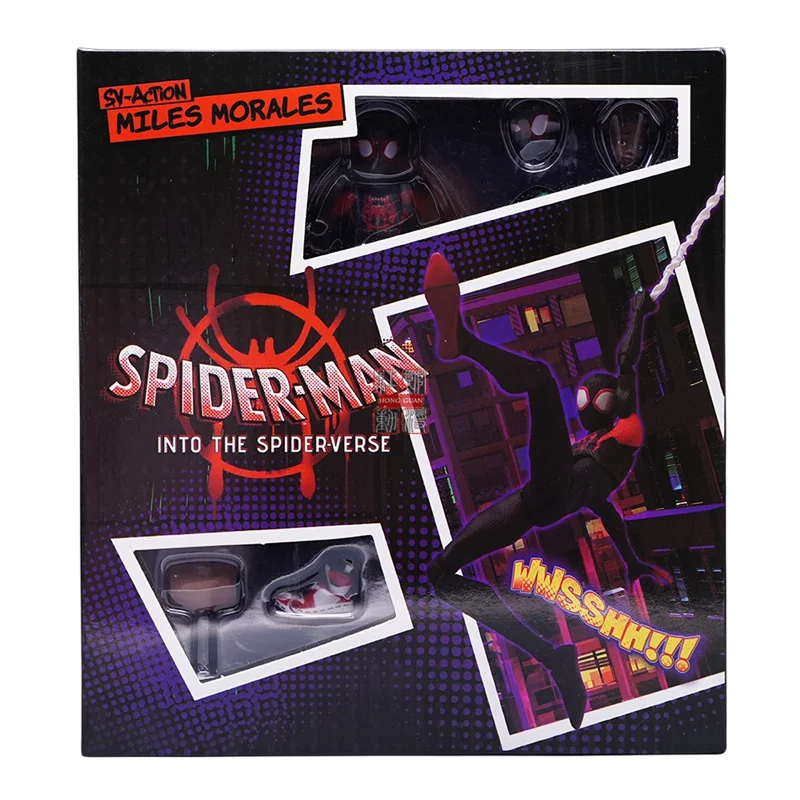 Spiderman: Into the Spider-Verse Miles Morales figura de acción modelo Peter Parker Miles estatuilla juguetes muñeca para niños regalo de juguete
