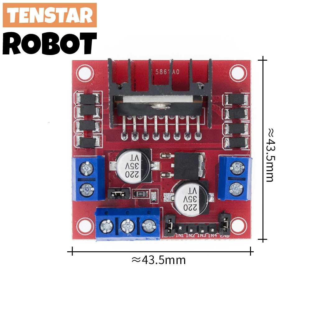 L298N Treiberplatine Modul L298N Schrittmotor Smart Car Roboter Steckbrett Peltier High Power L298 DC Motor Treiber für Arduino