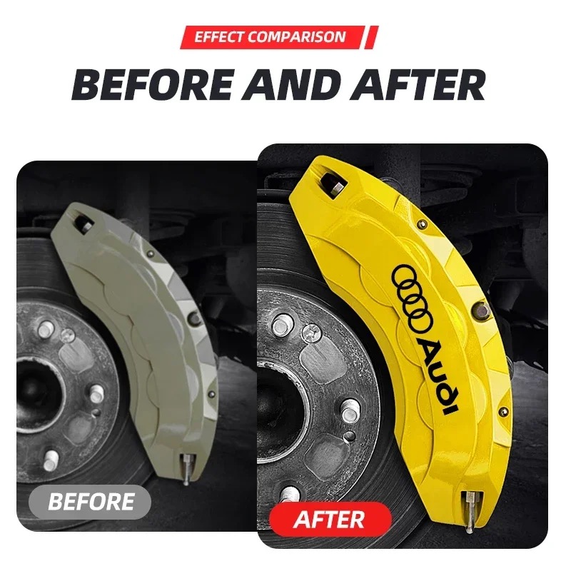 6 Stück Auto-Bremssattelaufkleber, wasserdichter Hochtemperatur-Aufkleber für Audi S3 S5 S1 S4 S2 S6 RS3 RS4 RS5 RS6 RS8 B8 B6 TT A3 A4 A5