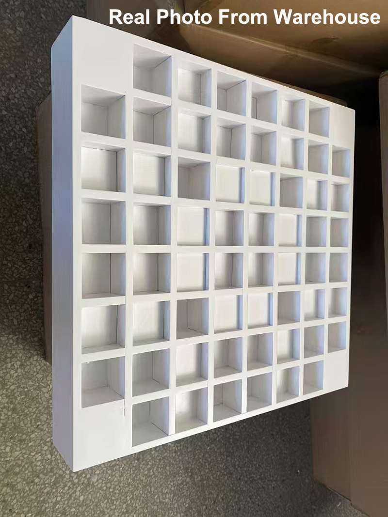 木製の白い音響拡散パネル,サウンドトリートメント,ホームスタジオ,劇場,コンサートホール,部屋,qrd,60x60x7cm