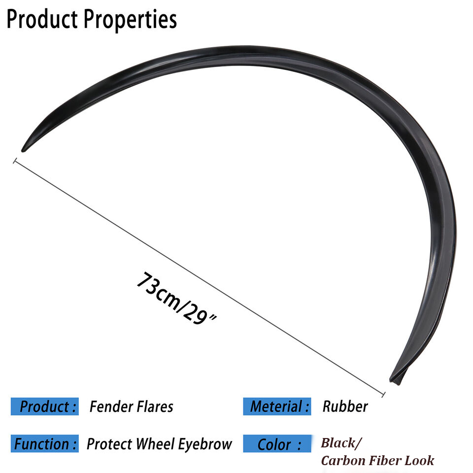 2 個ユニバーサル車のホイール眉毛アーチ唇 73 センチメートル自動サイドフェンダーフレア延長保護