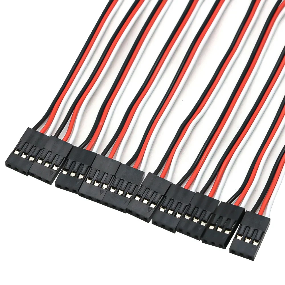 8/10 pces 100mm 150mm 300mm linha de controle de vôo servo cabo de extensão macho para macho para jr plug servo extensão cabo de fio de chumbo