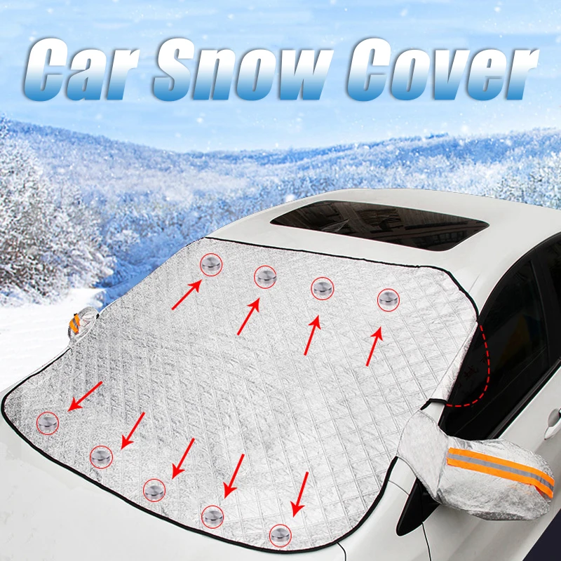 ฤดูหนาวรถ Snow SHIELD Shade ด้านหน้ากระจก Anti-Frost Antifreeze บังแดด Sun Shade Protector Auto อุปกรณ์เสริมภายนอก