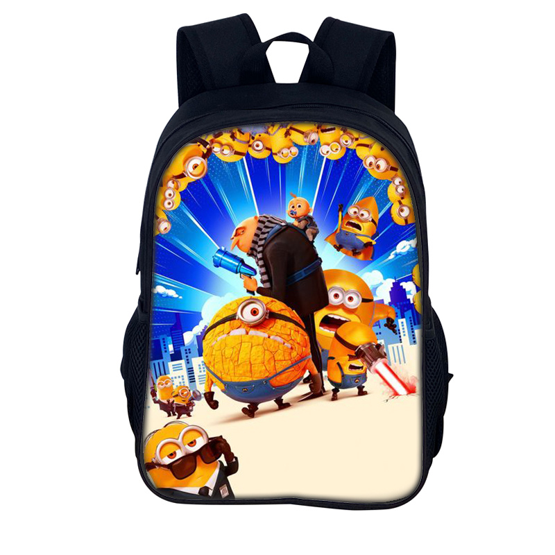 Mochila 유치원 만화 학교 배낭, 애니메이션 S-미니언 어린이 배낭, 가벼운 무게추 어린이 배낭